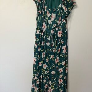 Floral Green Dress